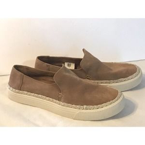Toms Tan Suede Slip-On Loafers